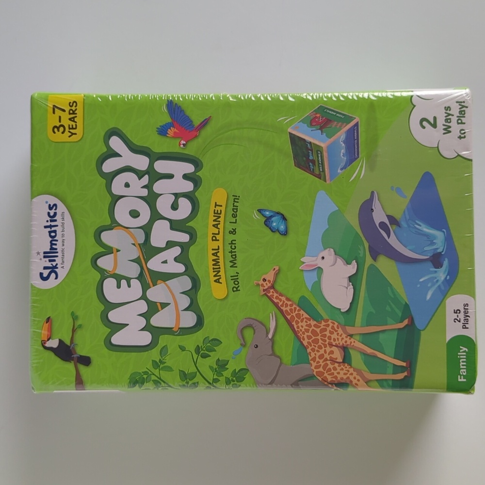 Skillmatics Memory Match animal planet roll match learn family learning game NWT